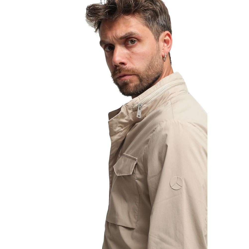 People Of Shibuya Beige Cotton Jacket by People Of Shibuya