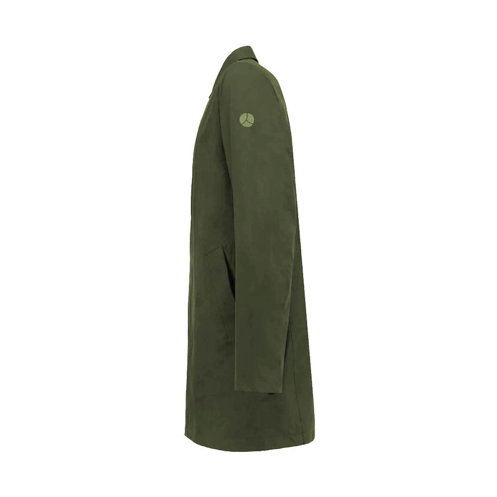 People Of Shibuya Green Recycled Polyester Men Trench Coat by People Of Shibuya