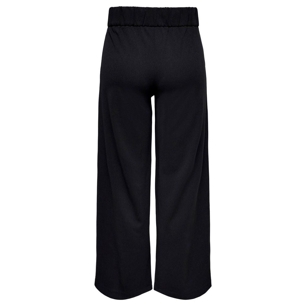 Pantalon en polyester noir Jacqueline De Yong