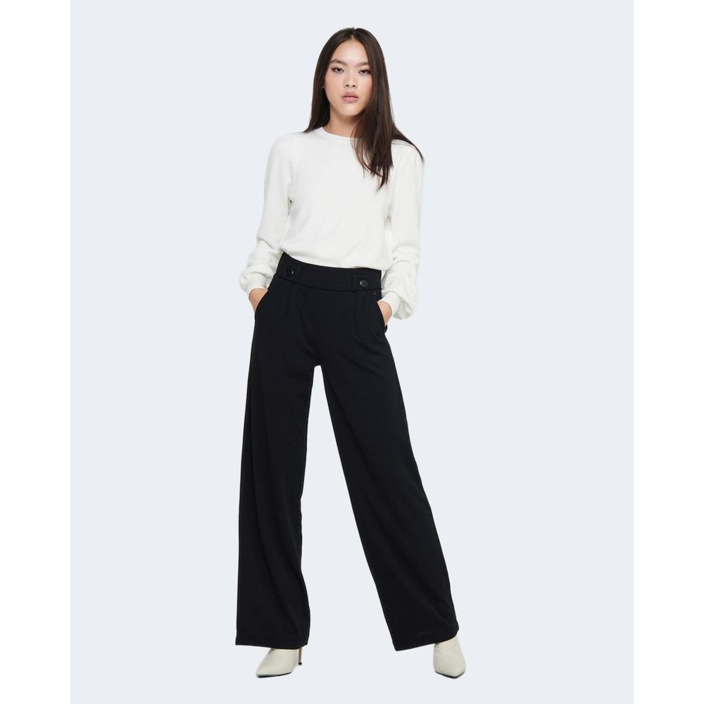 Pantalon en polyester noir Jacqueline De Yong