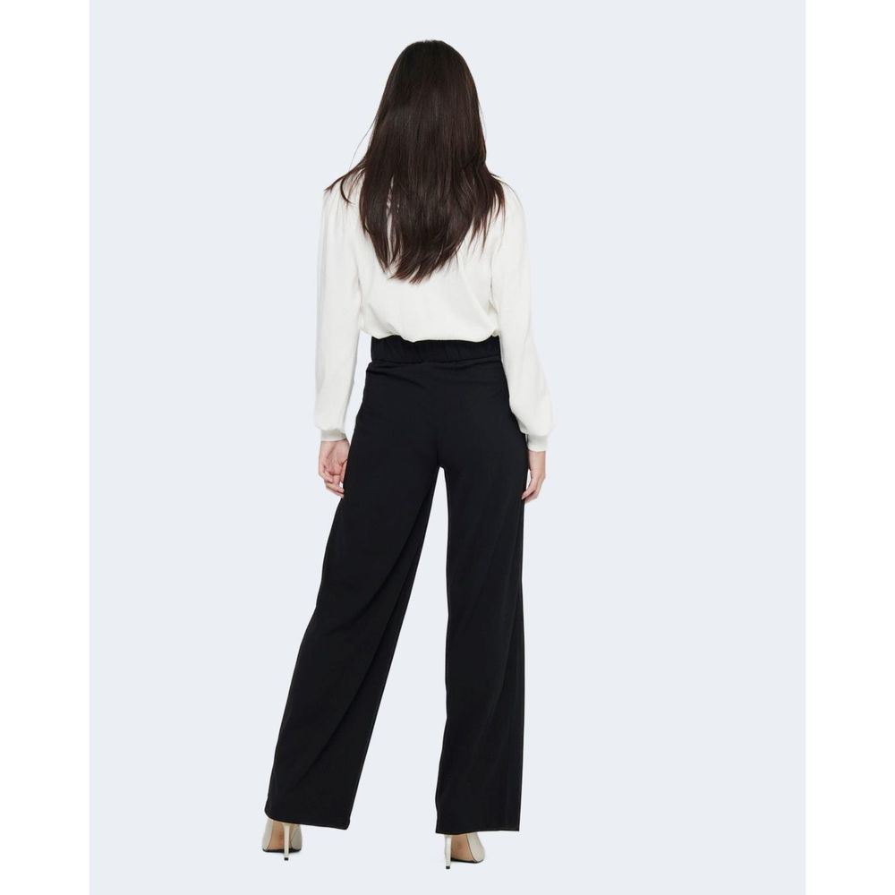 Pantalon en polyester noir Jacqueline De Yong
