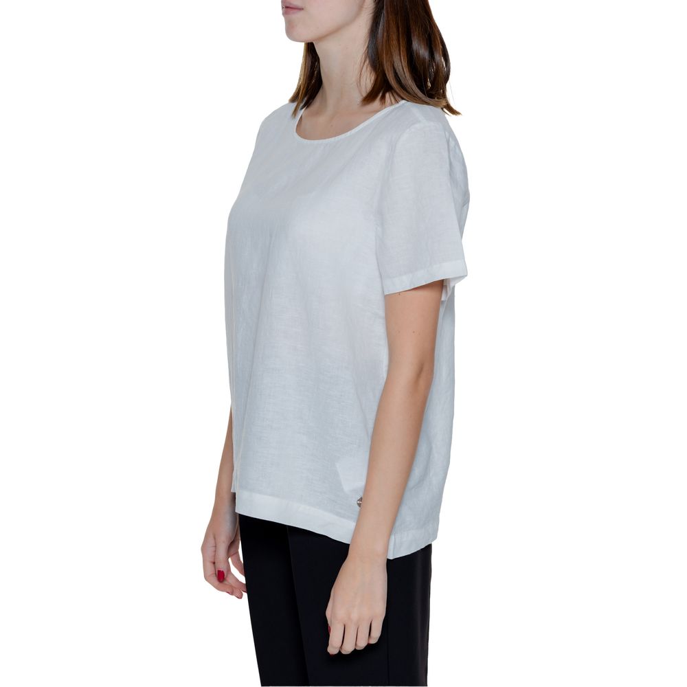 Street One White Linen Blouse