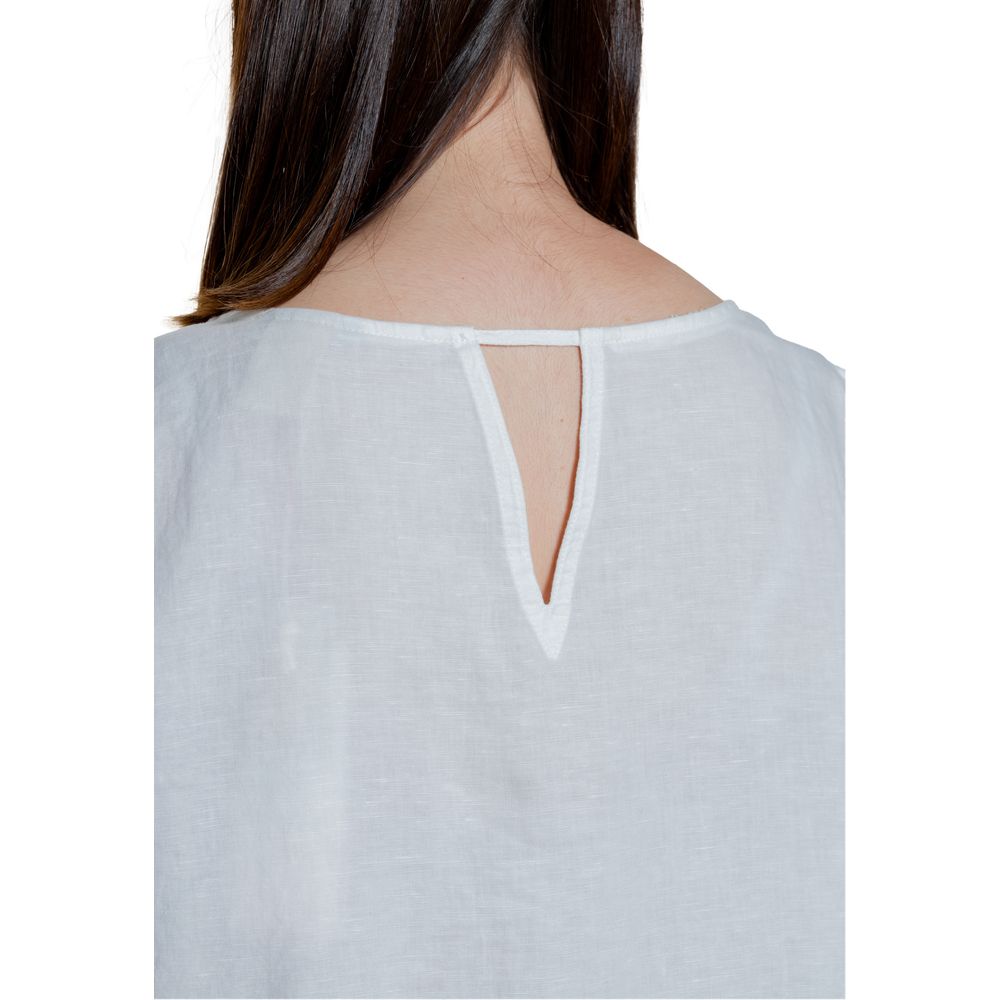 Street One White Linen Blouse