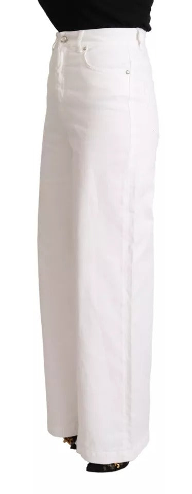 Dolce & Gabbana White MONICA Boot Cut Cotton Denim Jeans by Dolce & Gabbana