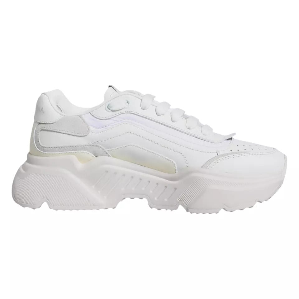 Dolce & Gabbana White Daymaster Low Top Sneakers Shoes by Dolce & Gabbana