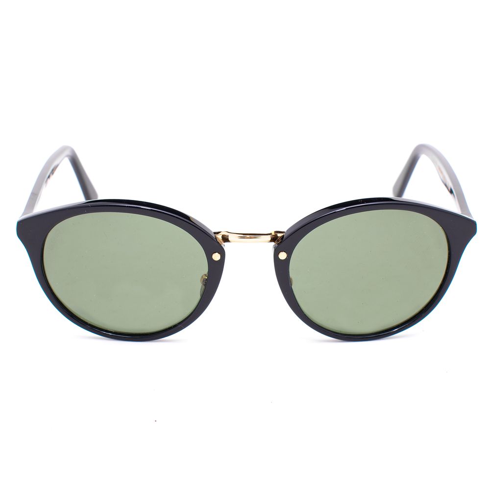 Lunettes de soleil LGR en cuir de veau noir