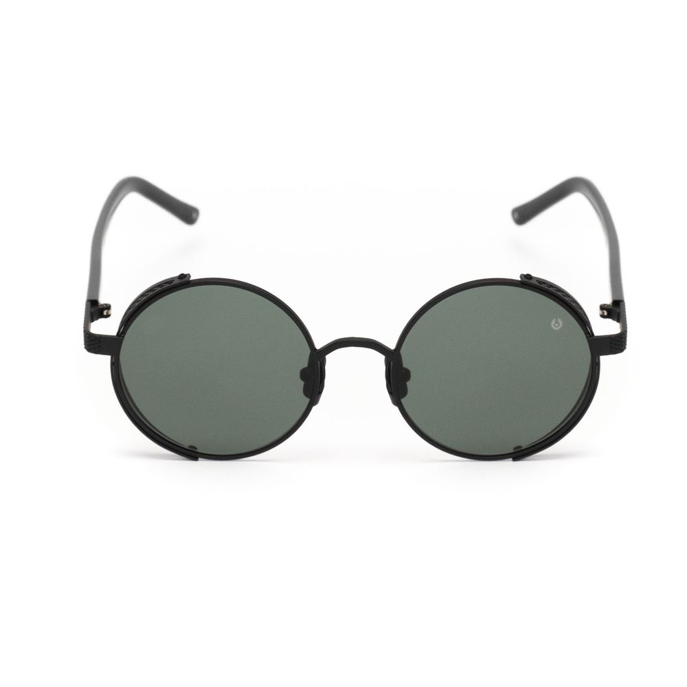 Lunettes de soleil Belstaff en cuir de veau noir