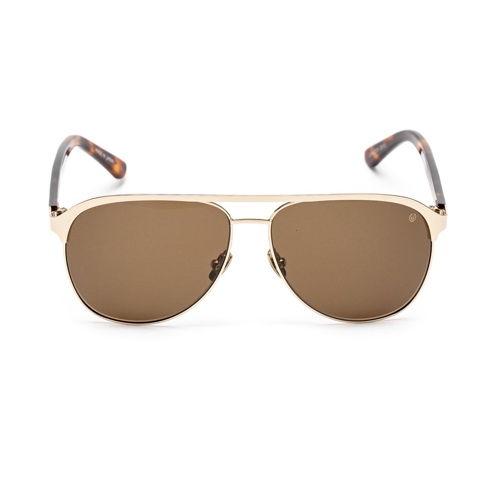 Lunettes de soleil Belstaff en cuir de veau doré