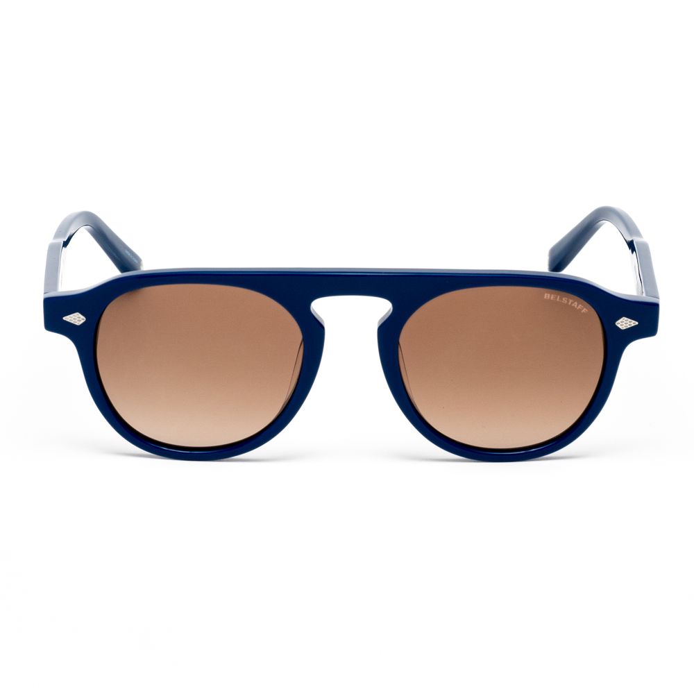 Lunettes de soleil Belstaff en cuir de veau bleu