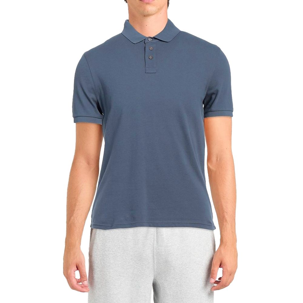 Polo en coton bleu Alpha Studio