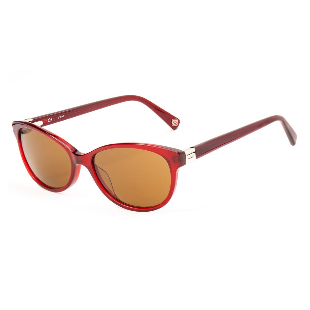 Lunettes de soleil Loewe en cuir de veau rouge