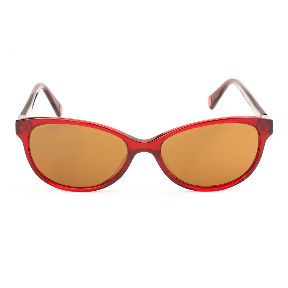 Lunettes de soleil Loewe en cuir de veau rouge