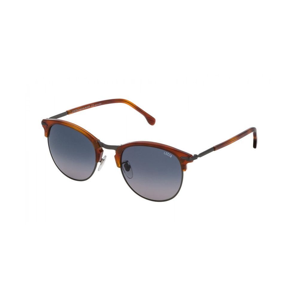 Lunettes de soleil Lozza en cuir de veau marron