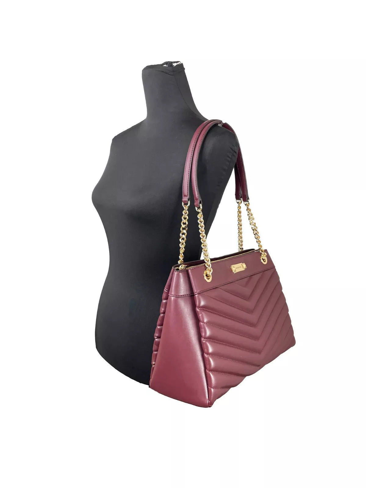 Sac à bandoulière à chaîne Michael Kors Whitney de taille moyenne, couleur sang de bœuf