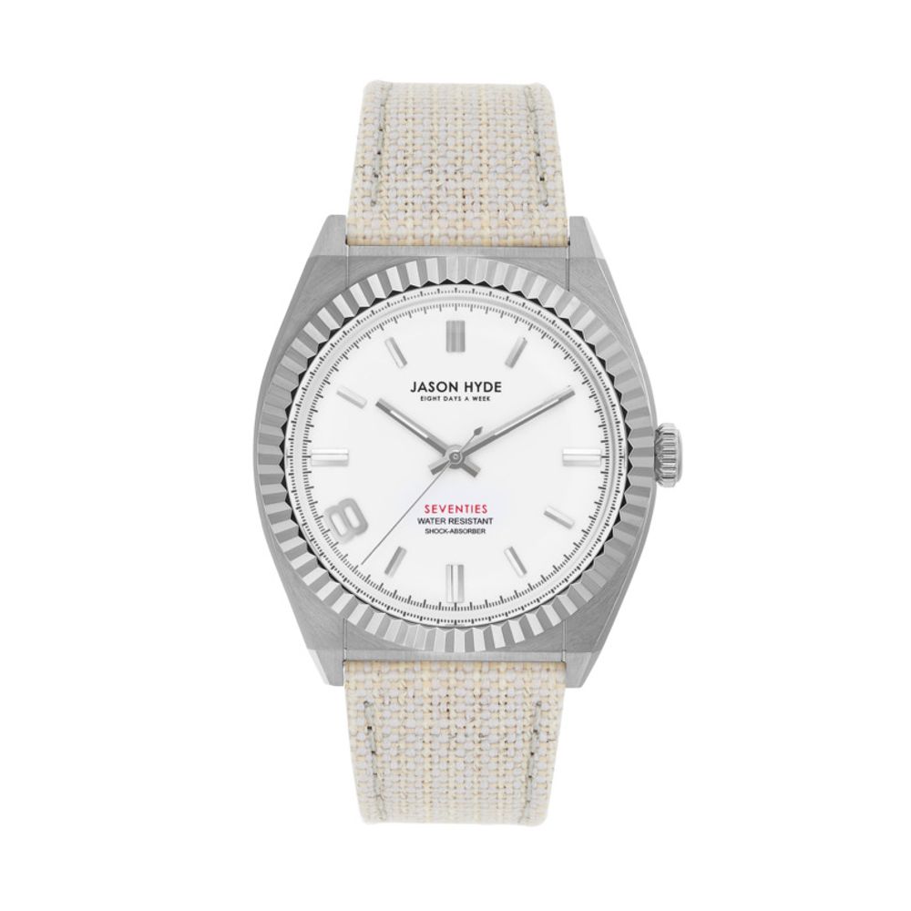 Montre textile blanche Jason Hyde