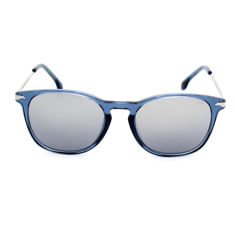Lunettes de soleil Lozza en cuir de veau bleu