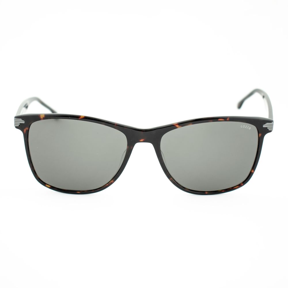 Lunettes de soleil Lozza en cuir de veau bicolore