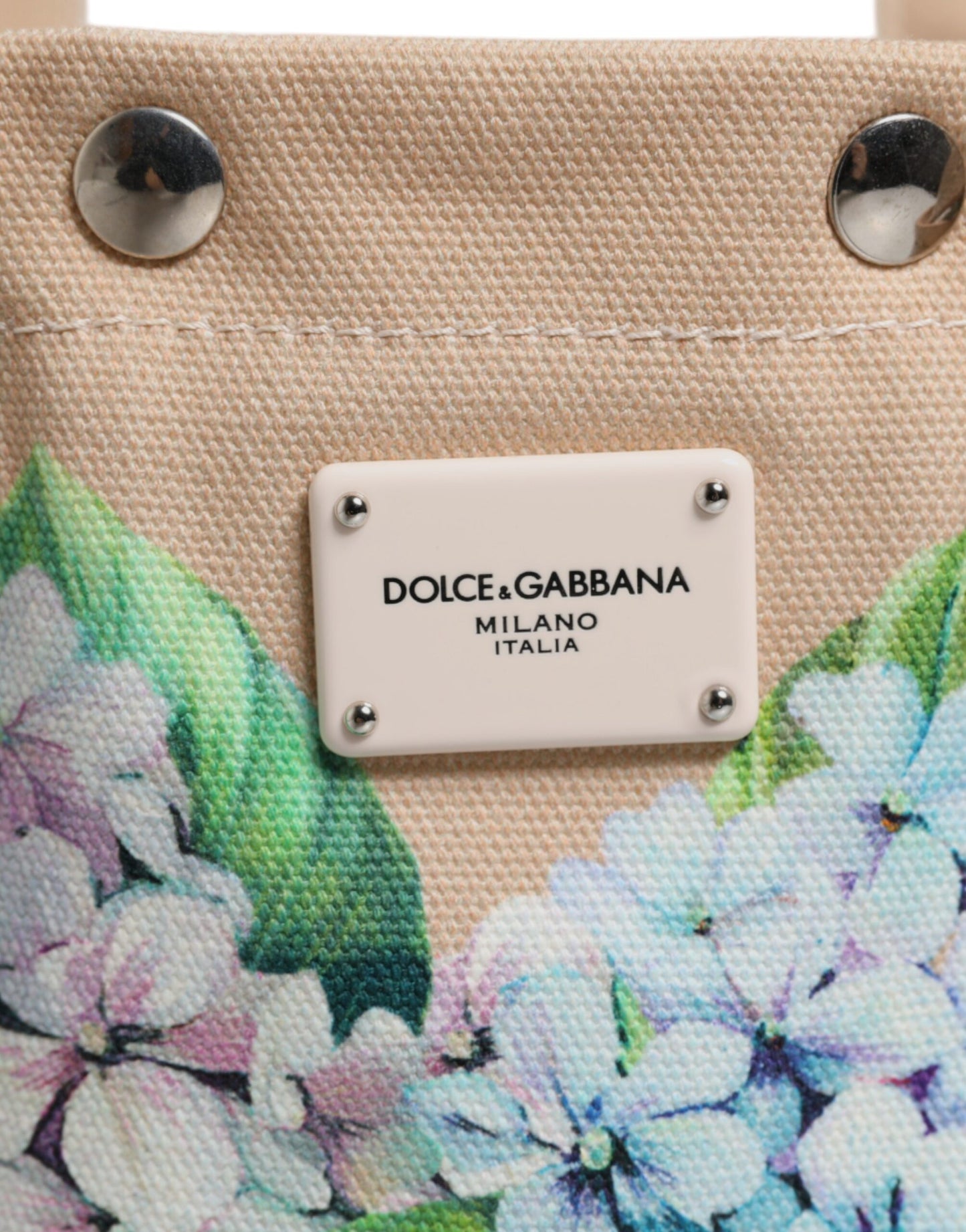 Sac fourre-tout à poignée supérieure TANIA en toile à fleurs multicolores Dolce & Gabbana