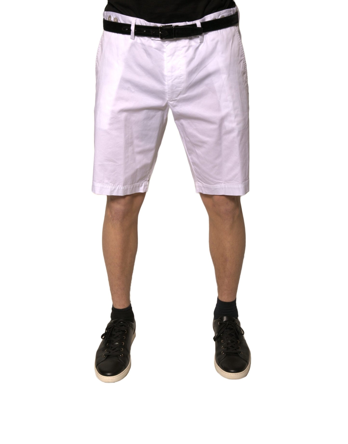 Pantalon chino blanc Dolce & Gabbana en coton stretch décontracté