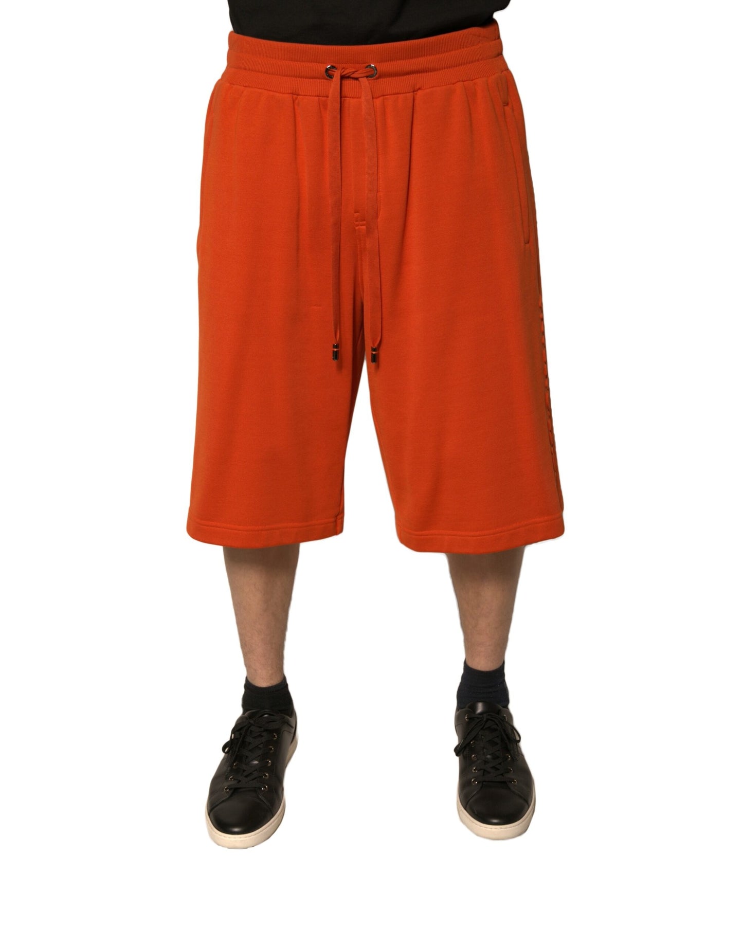 Bermuda homme en coton mélangé orange Dolce & Gabbana