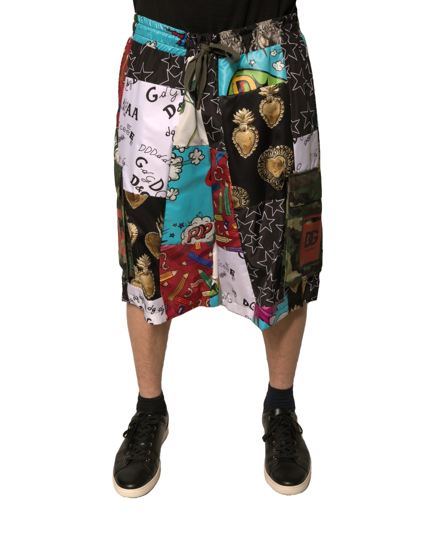 Bermuda cargo patchwork multicolore Dolce & Gabbana