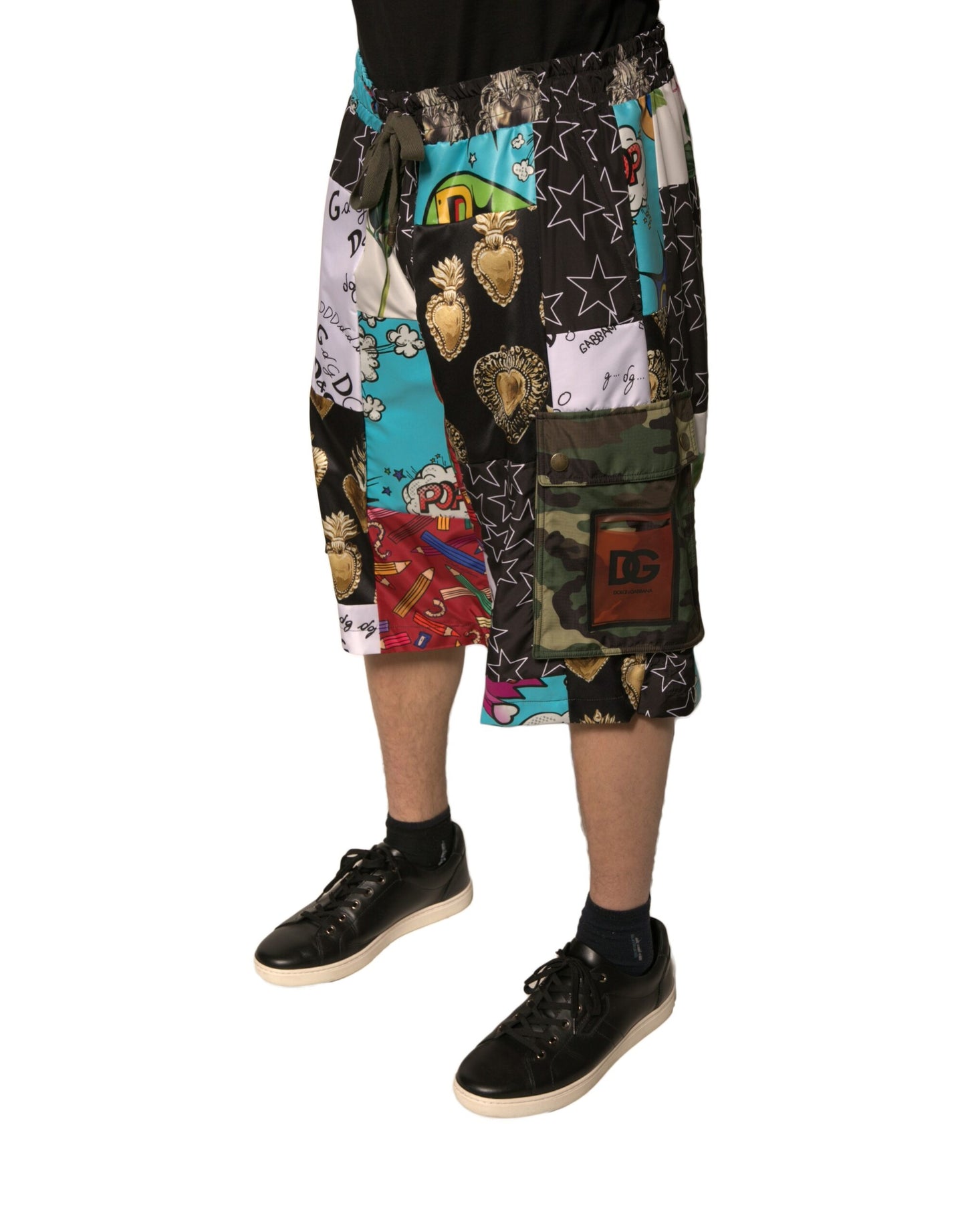 Bermuda cargo patchwork multicolore Dolce & Gabbana