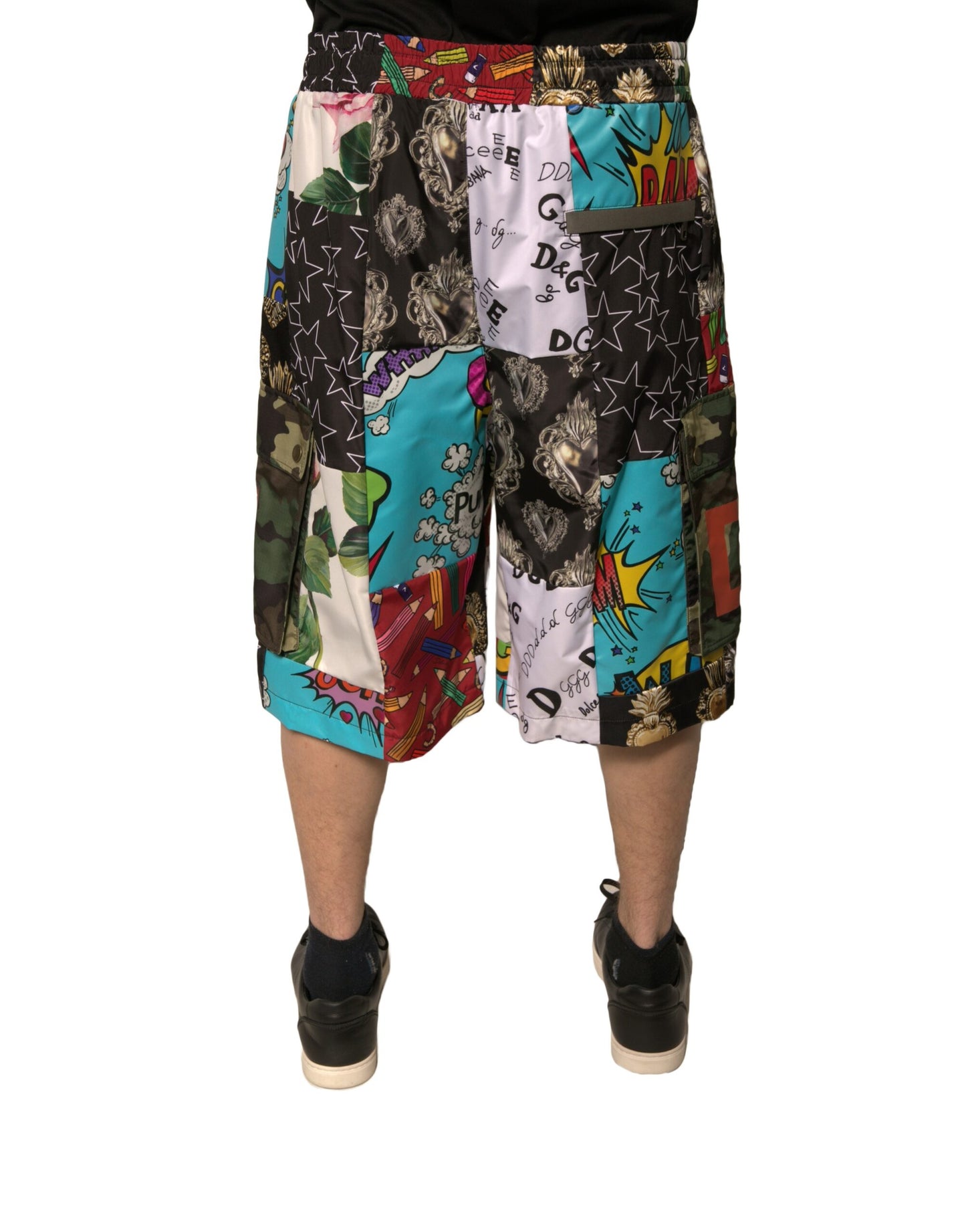 Bermuda cargo patchwork multicolore Dolce & Gabbana