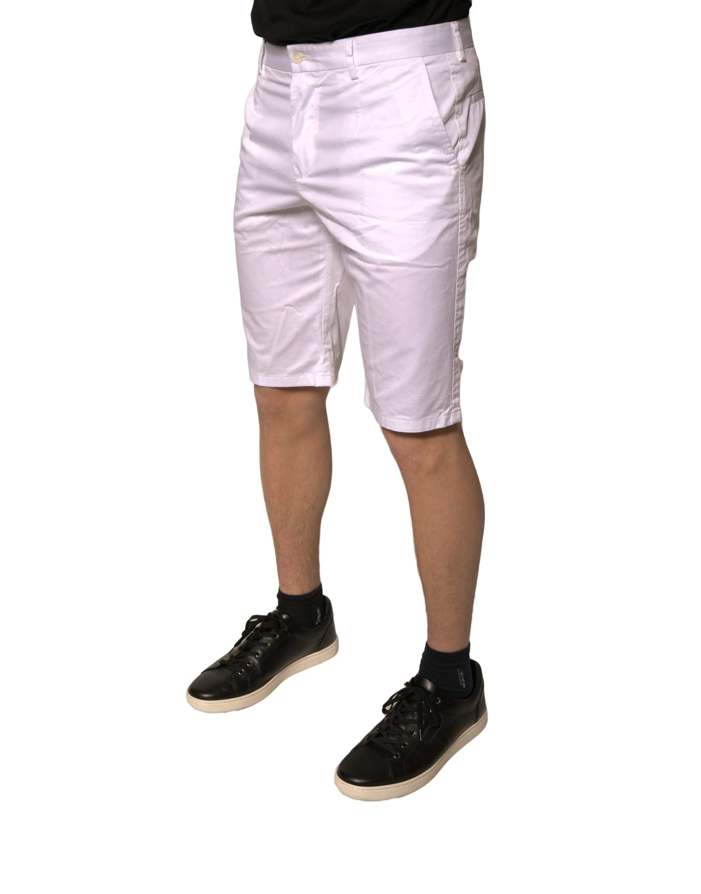 Pantalon chino blanc Dolce & Gabbana en coton stretch décontracté