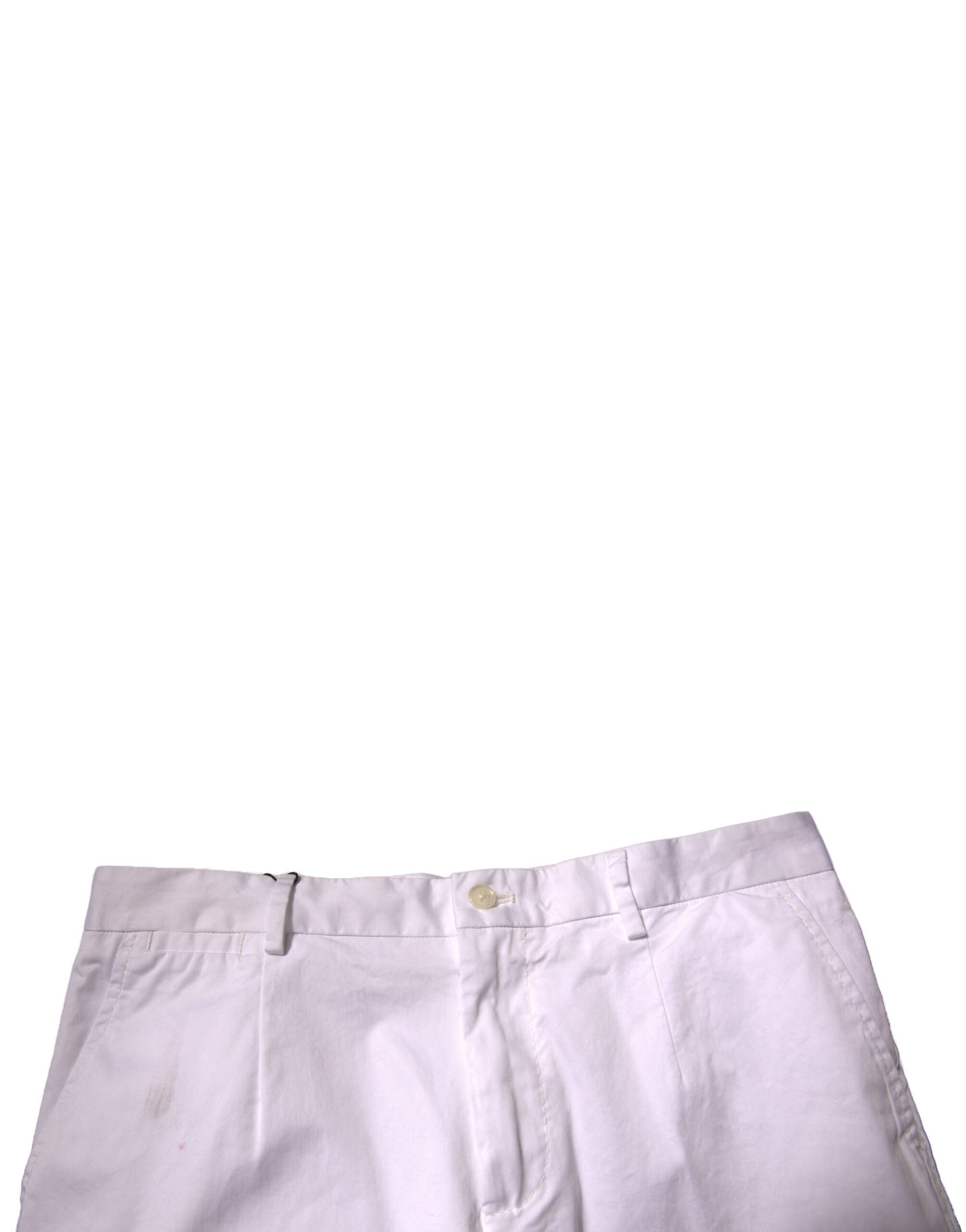 Pantalon chino blanc Dolce & Gabbana en coton stretch décontracté
