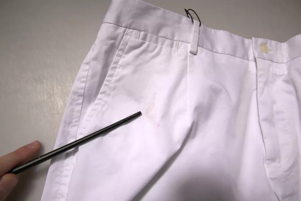 Pantalon chino blanc Dolce & Gabbana en coton stretch décontracté