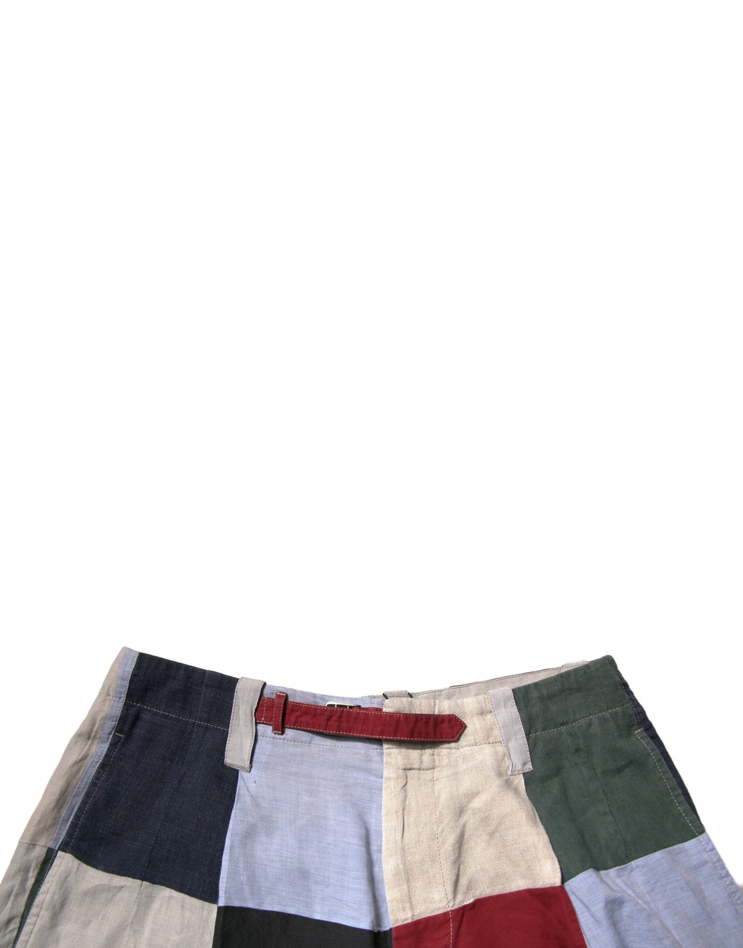Short chino en lin patchwork multicolore Dolce & Gabbana pour homme