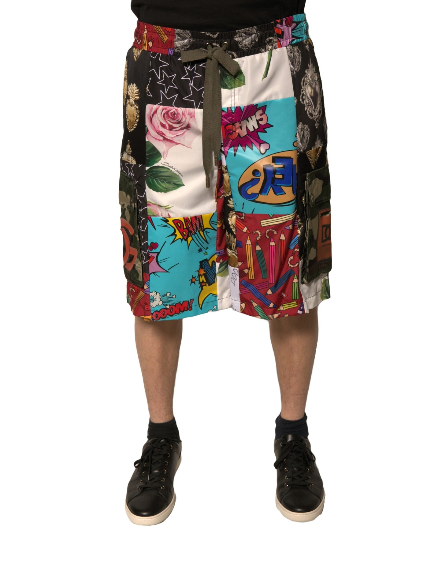 Bermuda cargo patchwork multicolore Dolce & Gabbana
