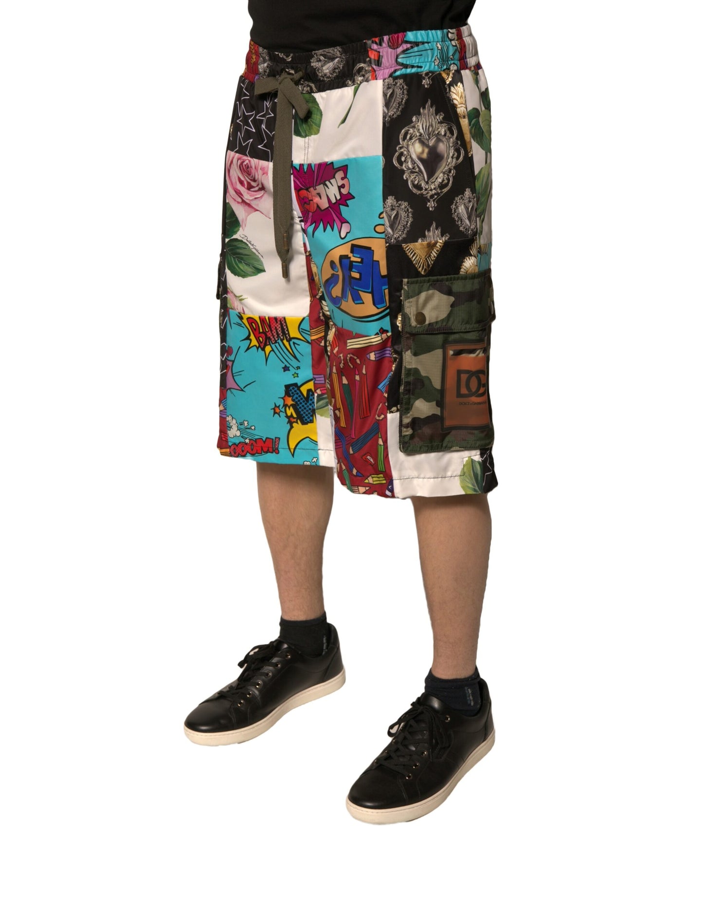 Bermuda cargo patchwork multicolore Dolce & Gabbana