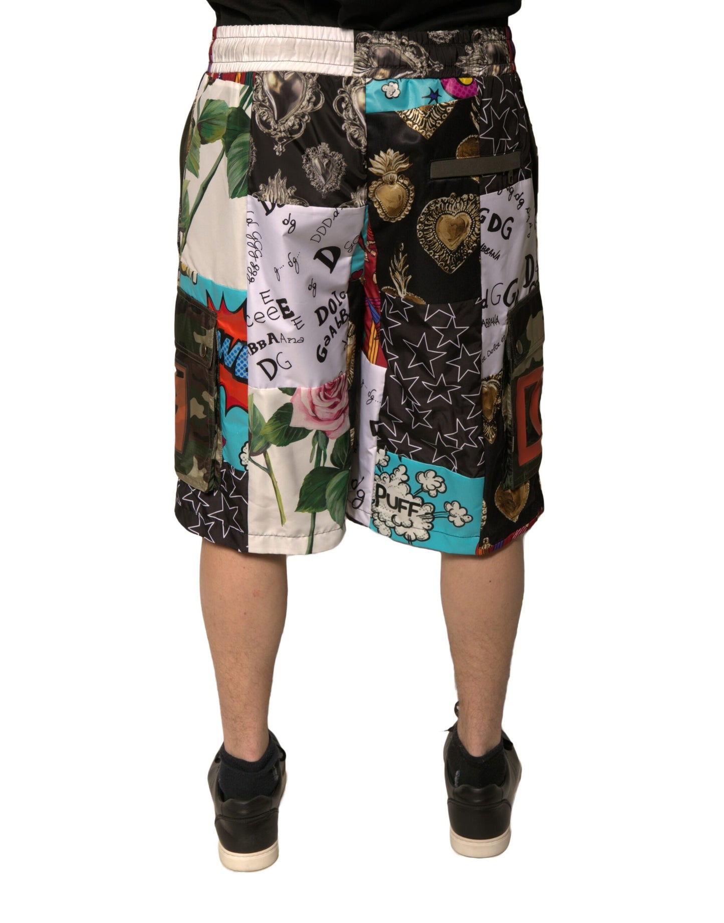Bermuda cargo patchwork multicolore Dolce & Gabbana