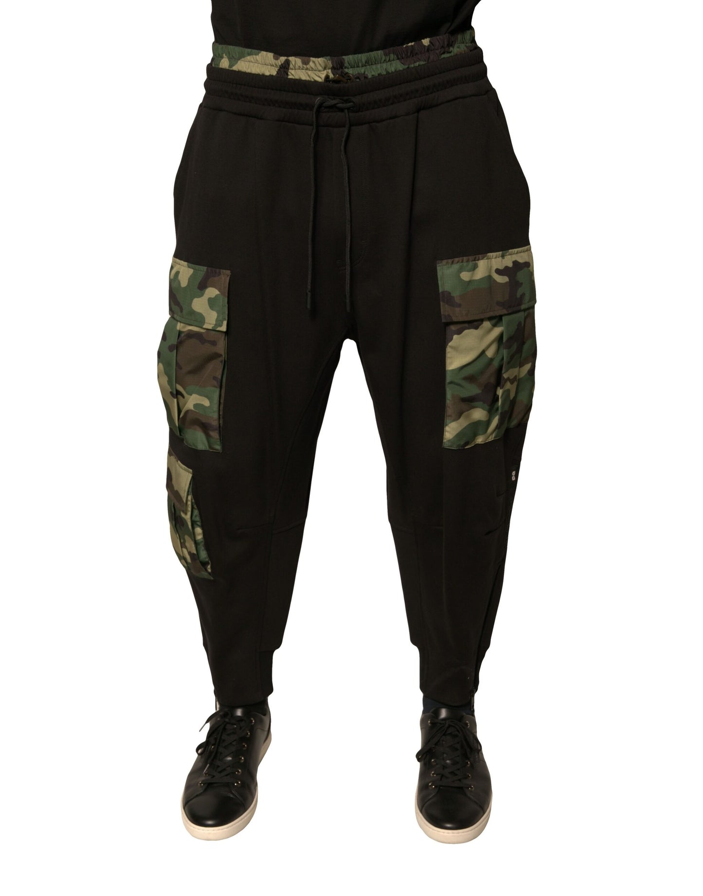 Dolce & Gabbana Black Camouflage Cotton Jogger Cargo Pants by Dolce & Gabbana