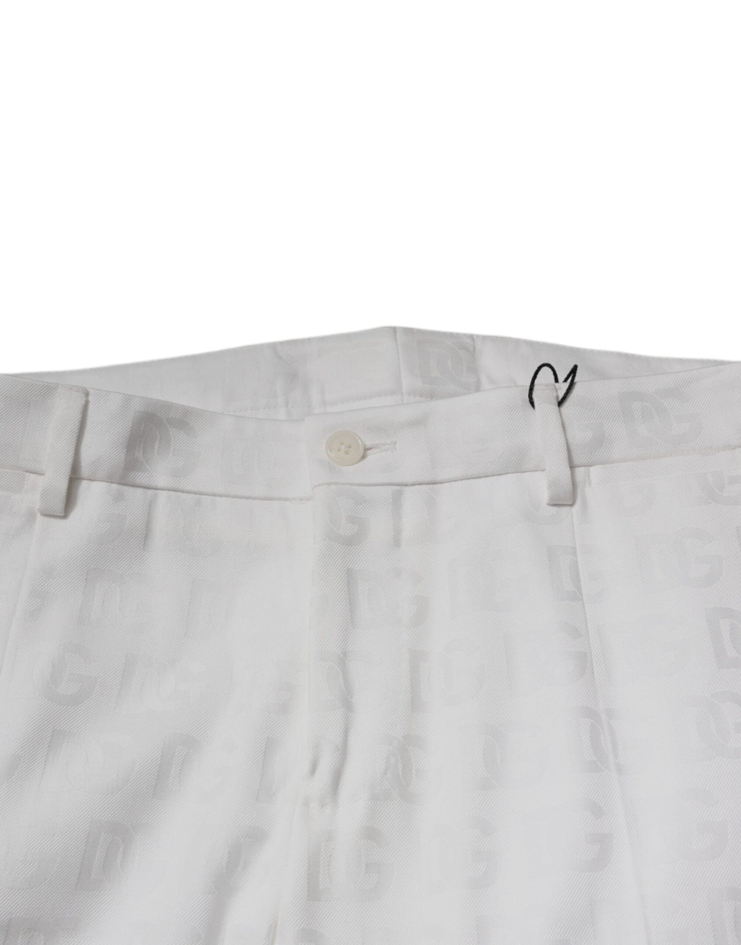 Dolce & Gabbana White Cotton Tapered Formal Dress Pants by Dolce & Gabbana