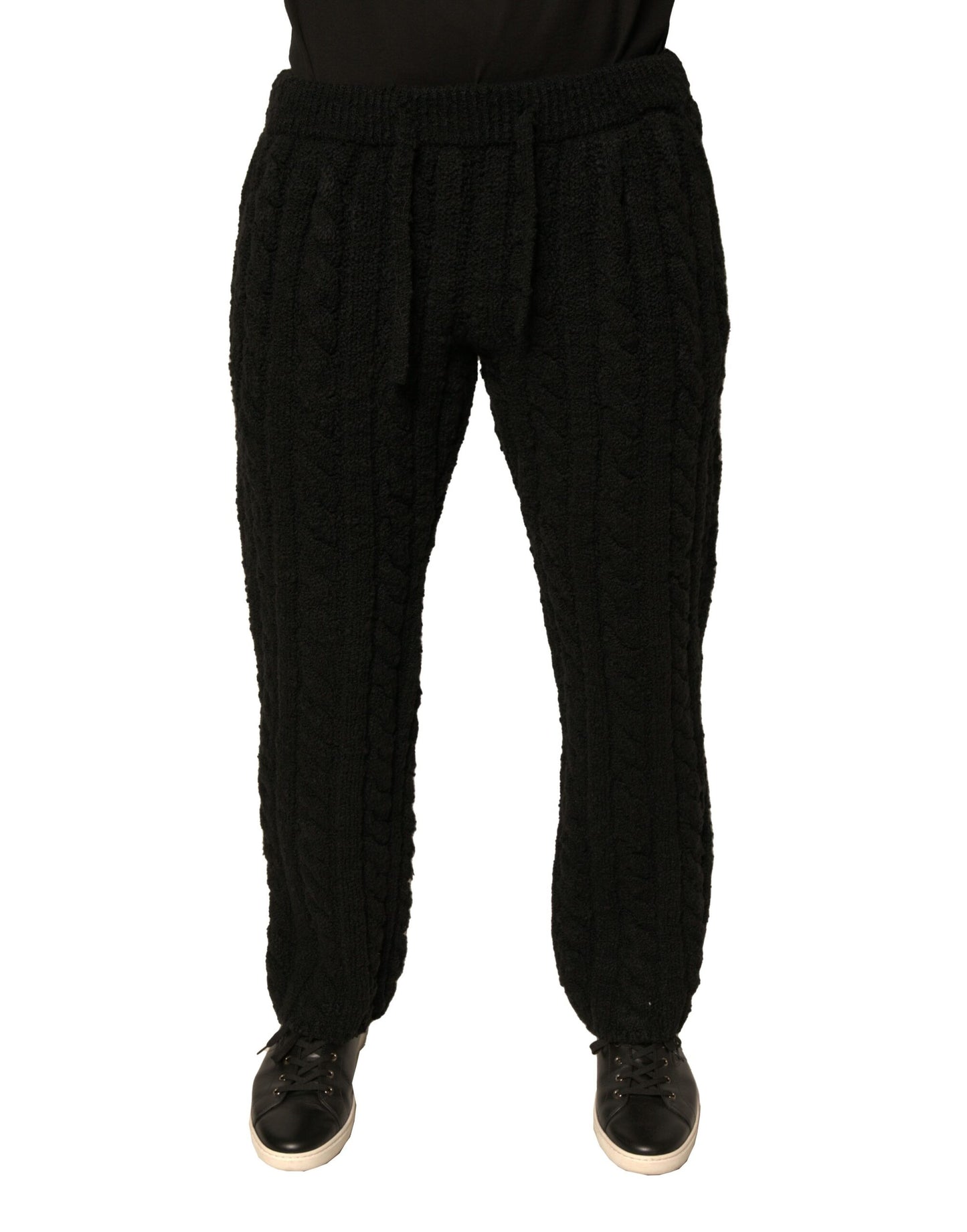 Dolce & Gabbana Black Wool Knitted Skinny Pants by Dolce & Gabbana