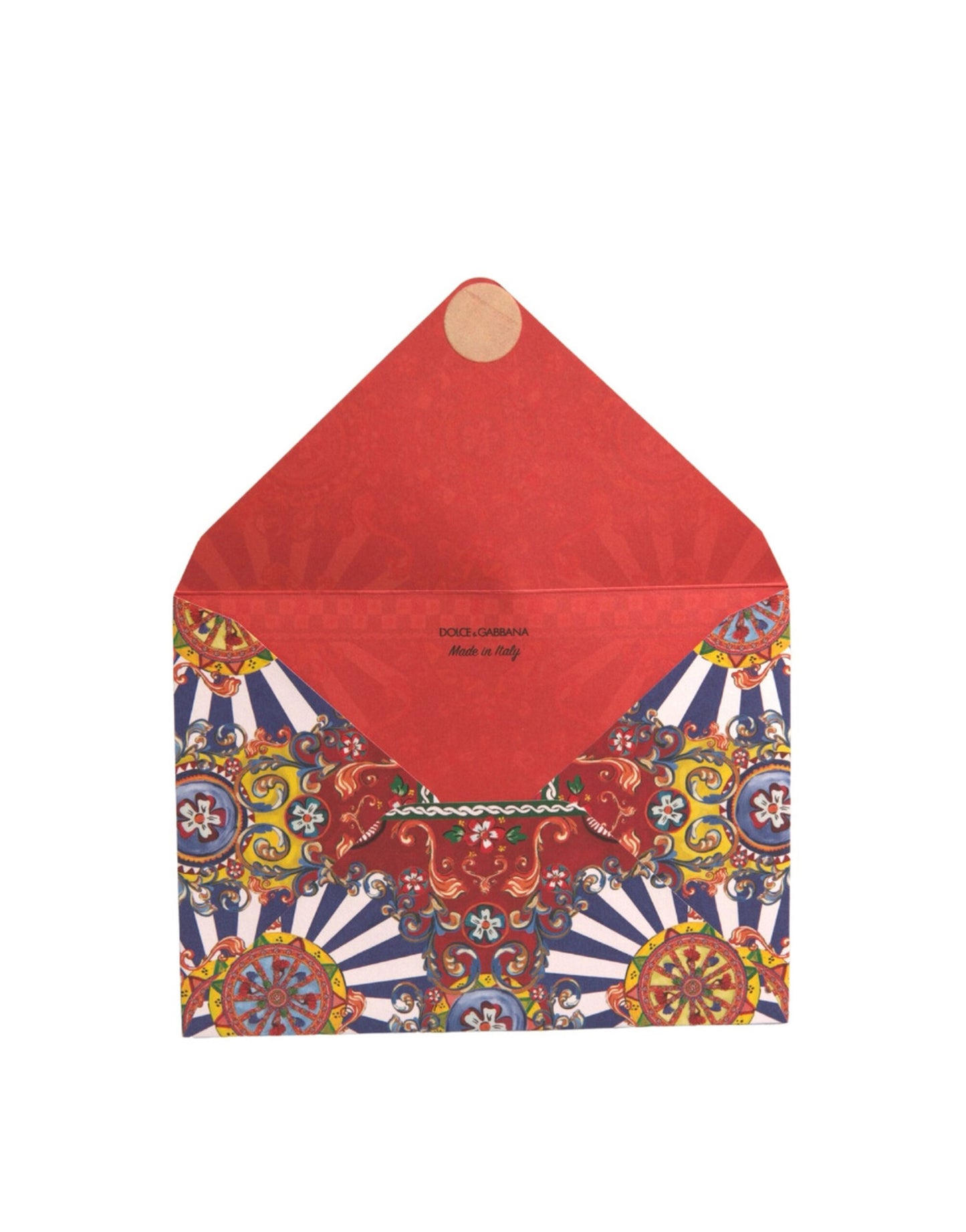Dolce & Gabbana Porte-carte postale enveloppe Carretto Siciliano multicolore