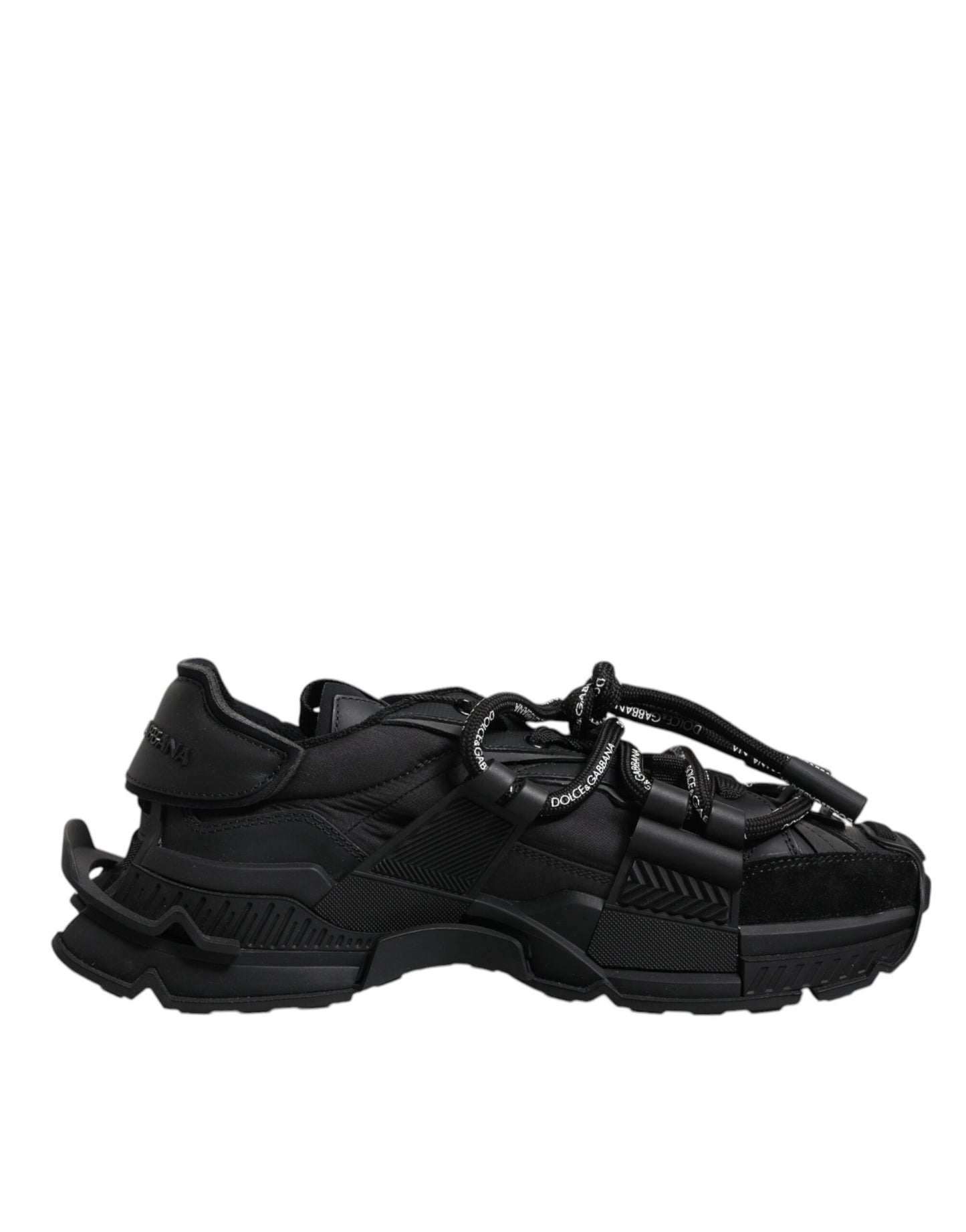 Dolce & Gabbana Black Low Top Space Lace Up Sneakers Shoes by Dolce & Gabbana
