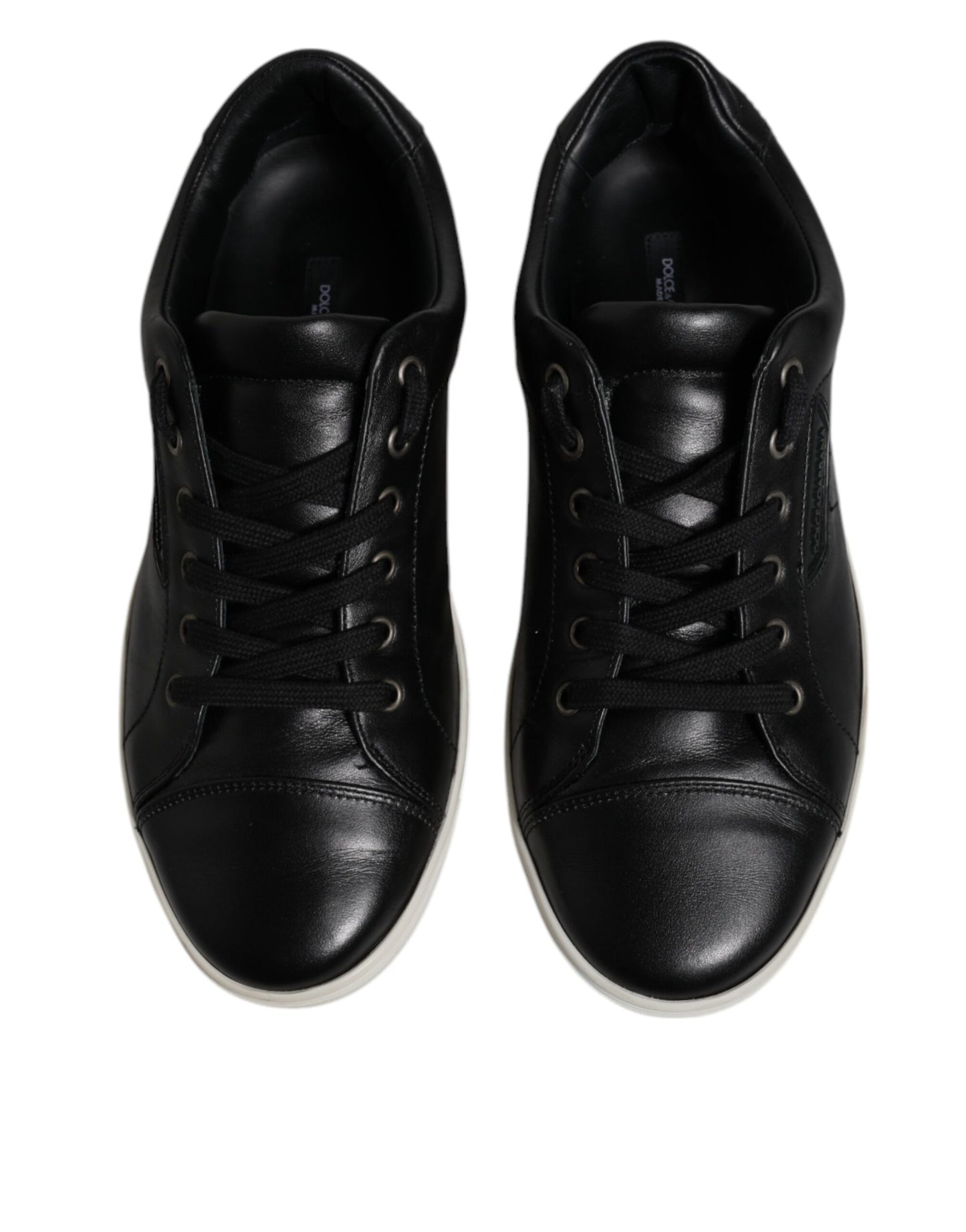 Dolce & Gabbana Black London Nappa Leather Men Sneakers Shoes by Dolce & Gabbana