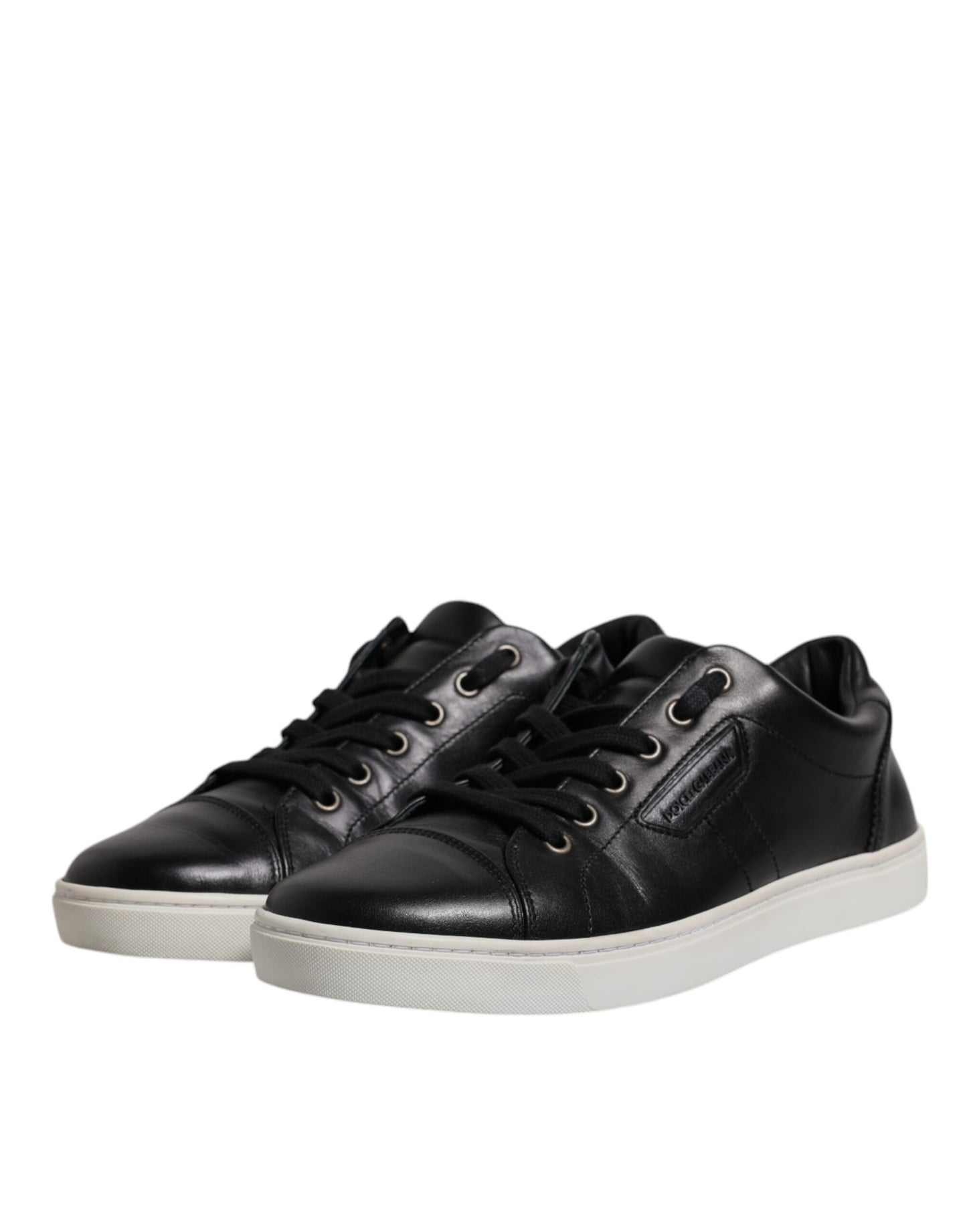 Dolce & Gabbana Black London Nappa Leather Men Sneakers Shoes by Dolce & Gabbana
