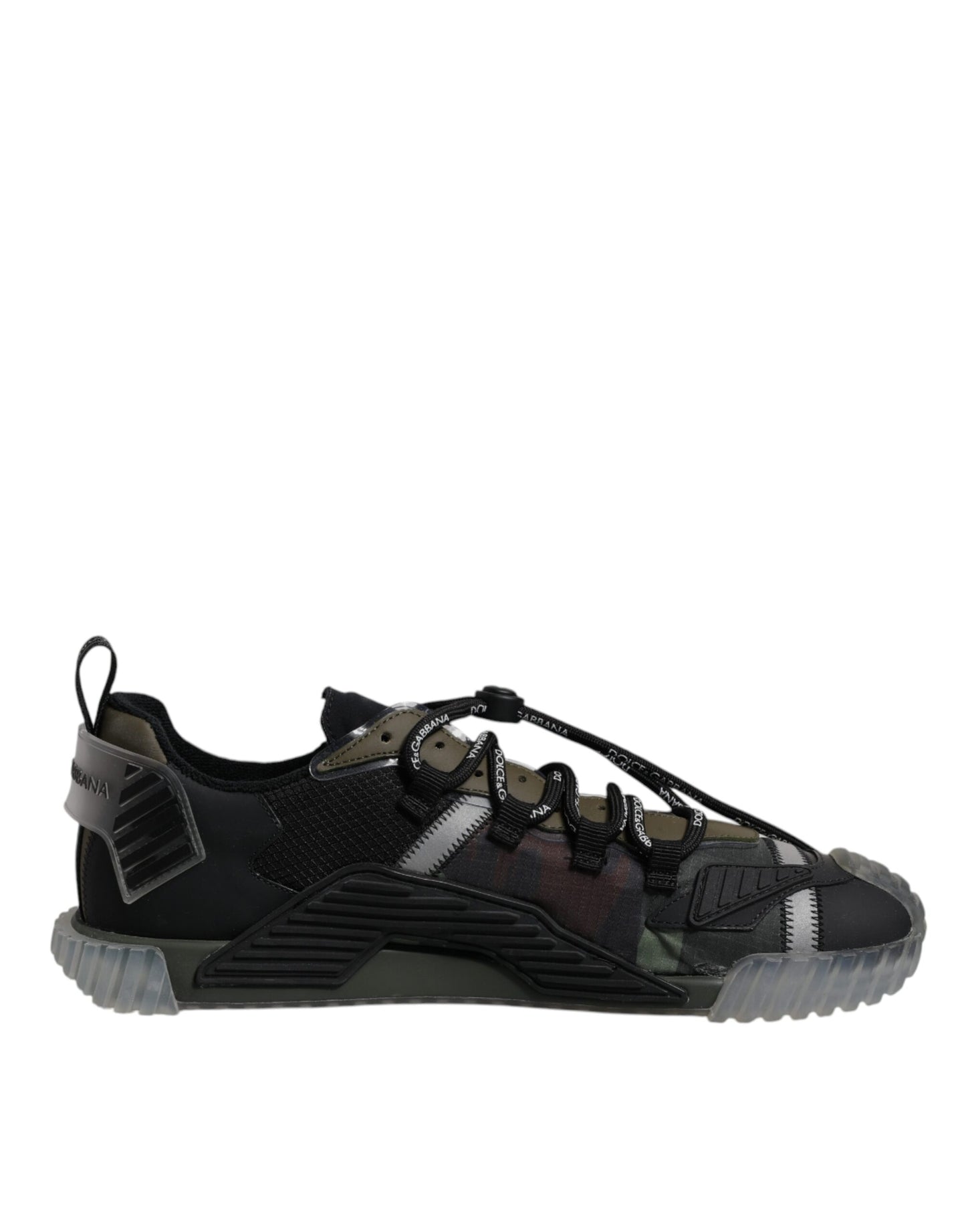 Dolce & Gabbana Black Green Camo NS1 Low Top Sneakers Shoes by Dolce & Gabbana