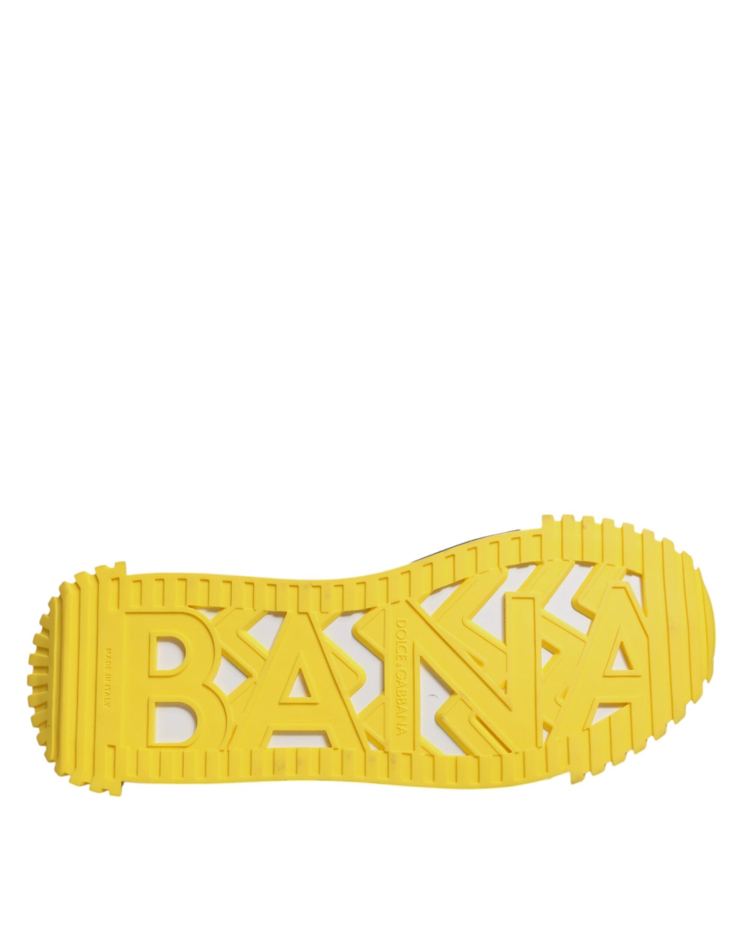 Dolce & Gabbana Black Yellow Low Top NS1 Sneakers Shoes by Dolce & Gabbana