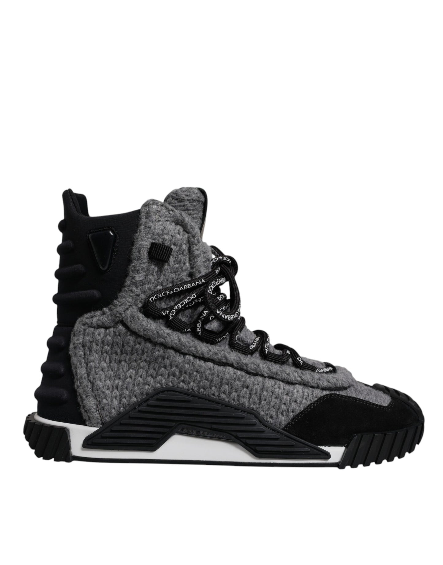 Dolce & Gabbana Gray Black NS1 High Top Boots Sneakers Shoes by Dolce & Gabbana