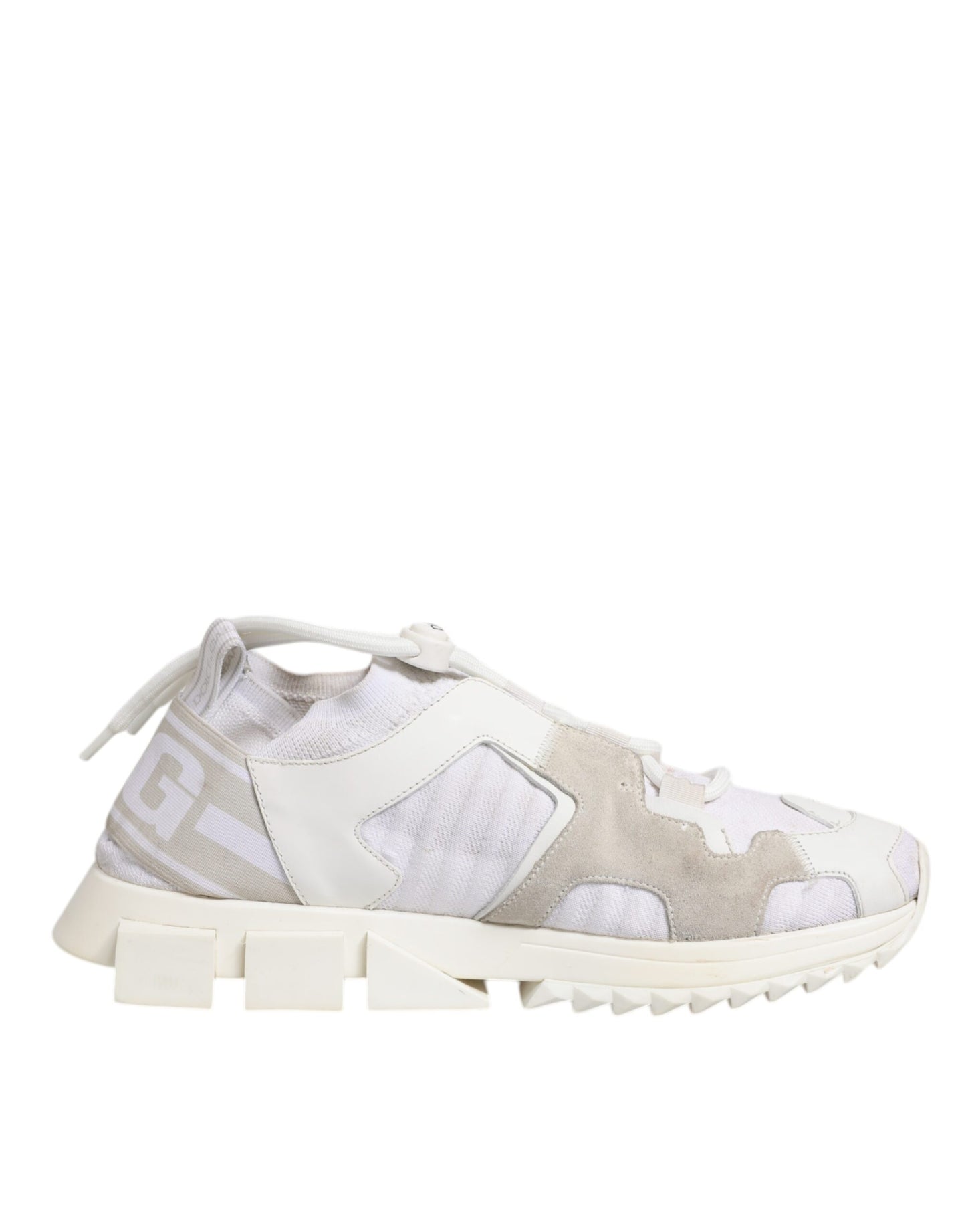 Dolce & Gabbana White Mesh Sorrento Trekking Sneakers Shoes by Dolce & Gabbana