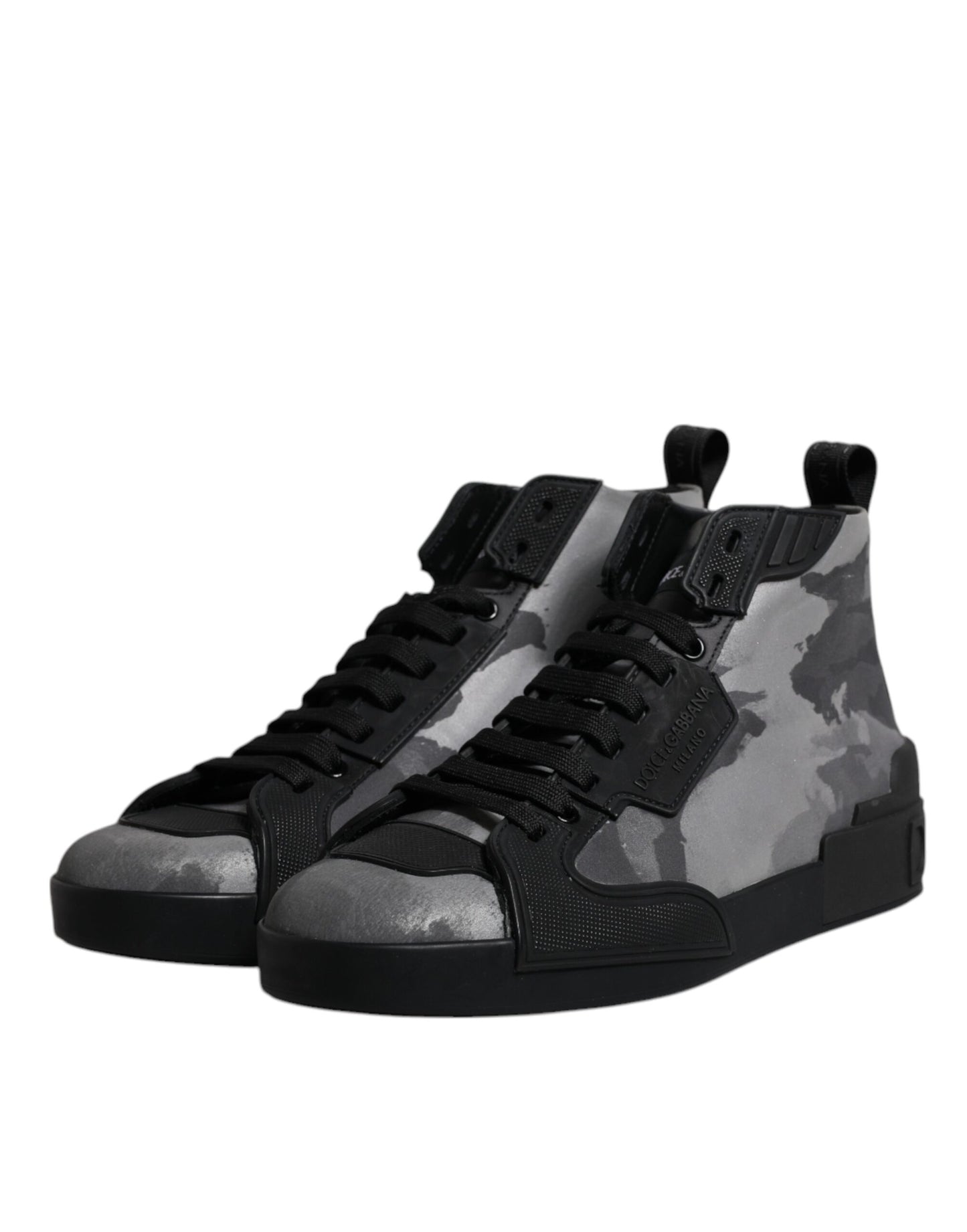 Dolce & Gabbana Multicolor Camouflage High Top Sneakers Shoes by Dolce & Gabbana