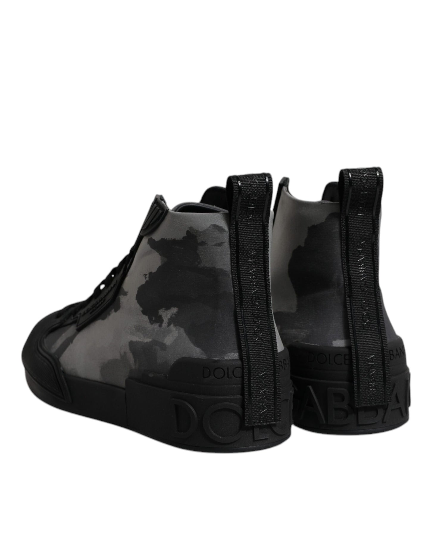 Dolce & Gabbana Multicolor Camouflage High Top Sneakers Shoes by Dolce & Gabbana