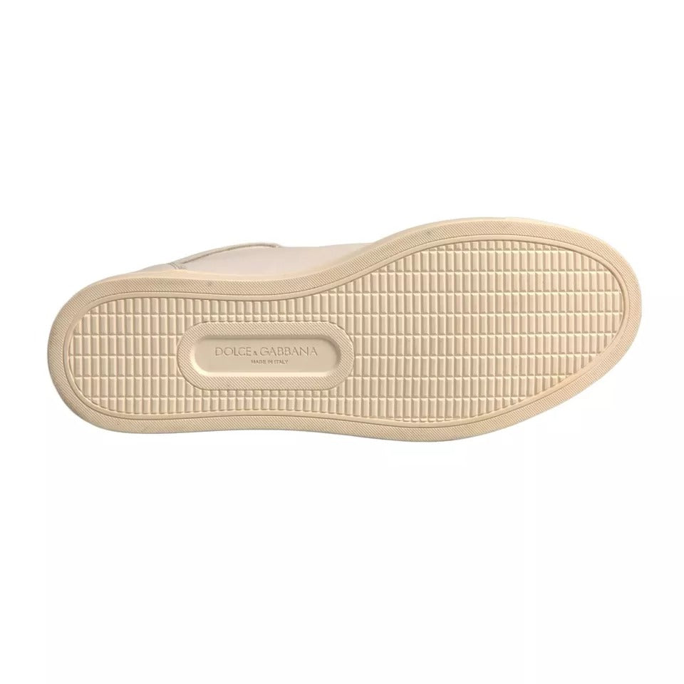 Dolce & Gabbana White London Logo High Top Sneakers Shoes by Dolce & Gabbana