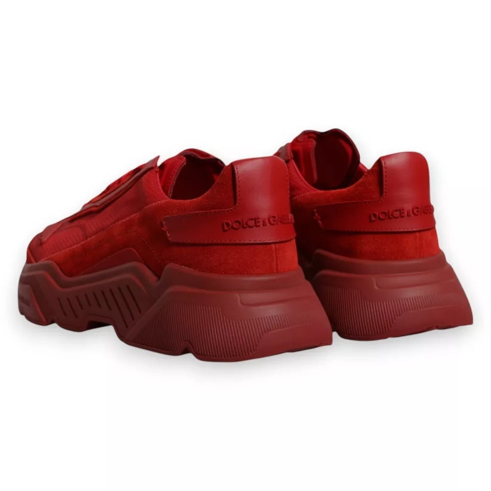 Dolce & Gabbana Red Leather Daymaster Low Top Sneakers Shoes by Dolce & Gabbana
