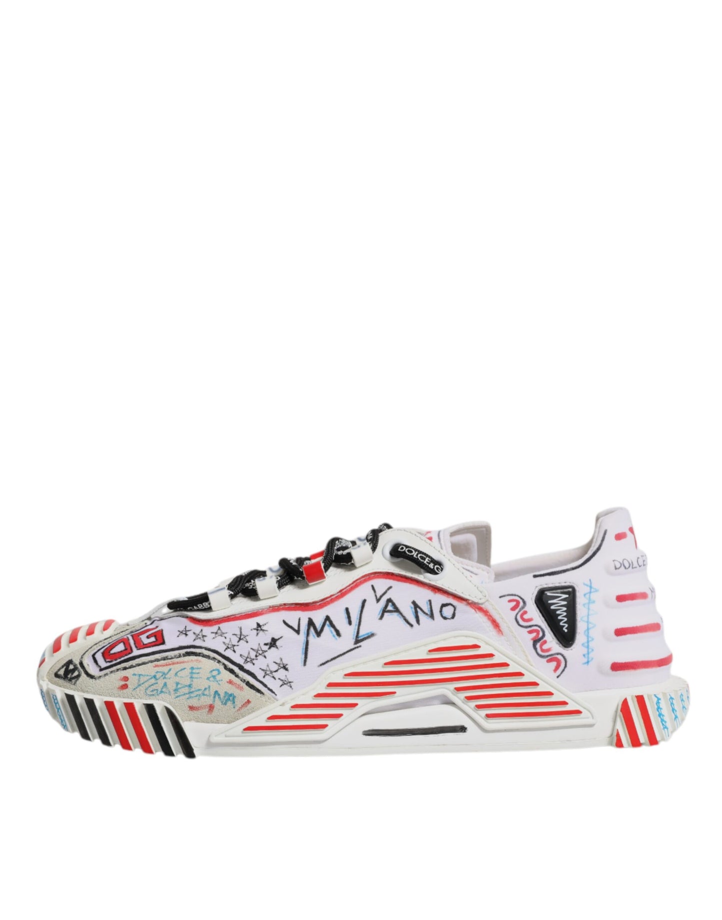 Dolce & Gabbana Multicolor Suede Fabric NS1 Sneakers Shoes by Dolce & Gabbana